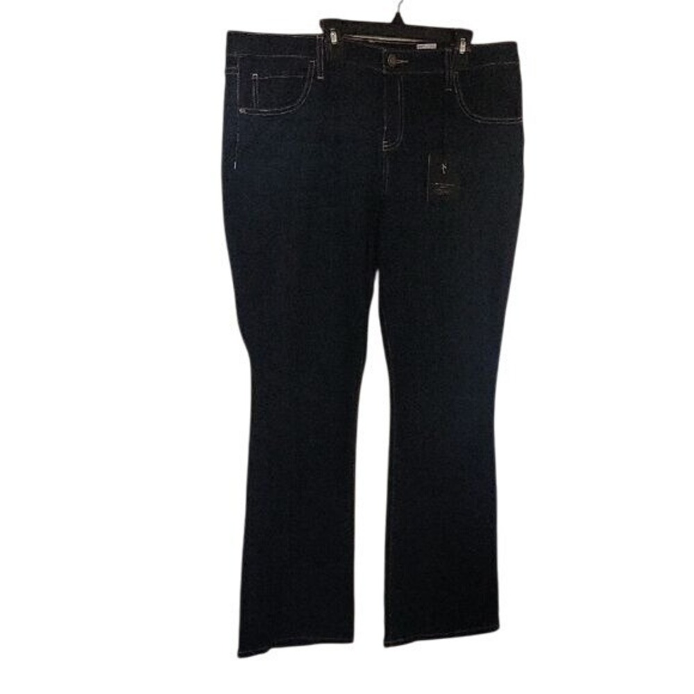 SIMPLY VERA WANG NEW Blue Denim Boot‎ Cut Jeans 16S Cowgirl Outdoor Contemporary